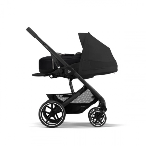 Cybex Balios S Lux Moon Black 2023 + Cybex Aton B2 i-Size + Cybex One base Bērnu rati 4in1