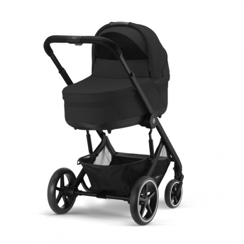 Cybex Balios S Lux Moon Black 2023 + Cybex Aton B2 i-Size + Cybex One base Bērnu rati 4in1