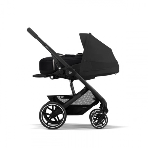 Cybex Balios S Lux Moon Black 2023 + Cybex Aton B2 i-Size + Cybex One base Bērnu rati 4in1