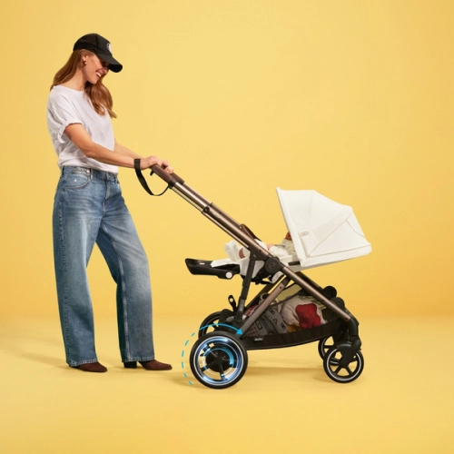 Cybex E-Gazelle S Almond Beige Прогулочная коляска + Спальный мешок Cybex Snogga 2 Almond Beige