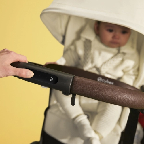 Cybex E-Gazelle S Almond Beige Прогулочная коляска + Спальный мешок Cybex Snogga 2 Almond Beige