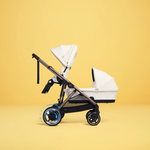 Cybex E-Gazelle S Almond Beige Прогулочная коляска + Спальный мешок Cybex Snogga 2 Almond Beige
