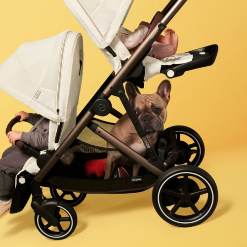 Cybex E-Gazelle S Almond Beige Прогулочная коляска + Спальный мешок Cybex Snogga 2 Almond Beige