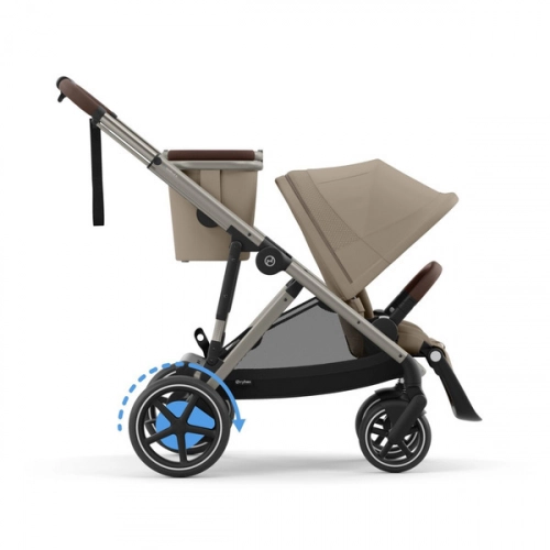 Cybex E-Gazelle S Almond Beige/Taupe Коляска для двойняшек