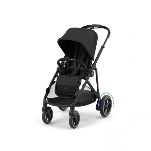 Cybex E-Gazelle S Moon Black Pastaigu rati + Guļammaiss Cybex Snogga 2 Ocean Blue