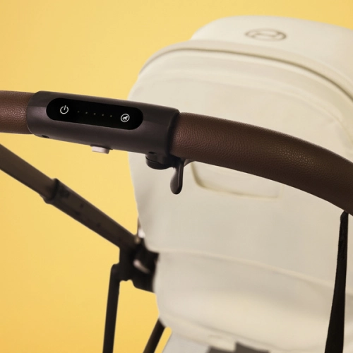 Cybex E-Gazelle S Almond Beige Прогулочная коляска + Спальный мешок Cybex Snogga 2 Almond Beige