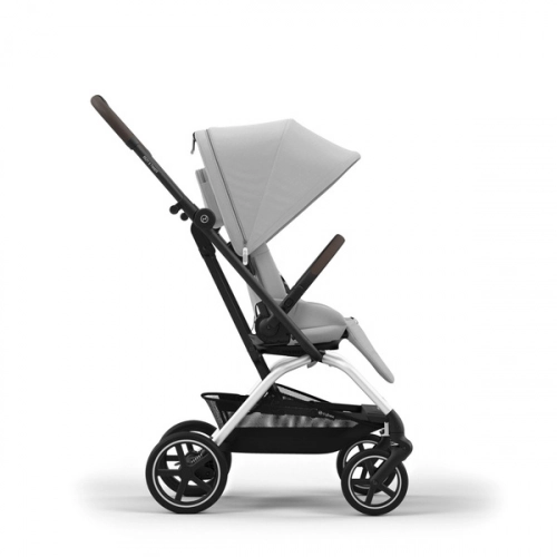 Cybex Eezy S Twist Plus 2 Fog Grey/Silver 2024 Pastaigu ratiņi + lietus plēve