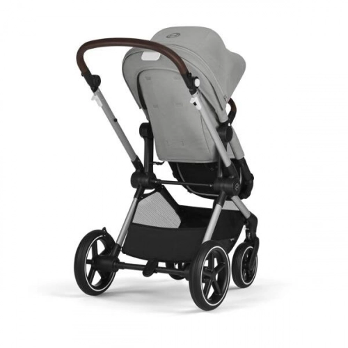Cybex Eos Lux Wózek Głęboko-Spacerowy Rama Silver Stone Grey + Cybex Cloud G I - Size Fotelik Samochodowy Ocean Blue Plus + Adaptery + Baza