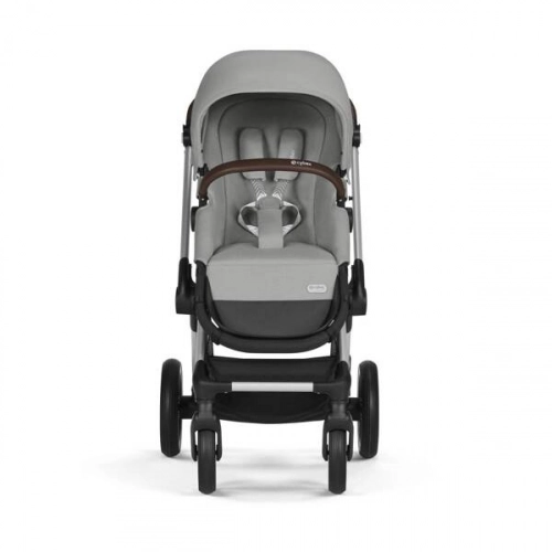 Cybex Eos Lux Wózek Głęboko-Spacerowy Rama Silver Stone Grey + Cybex Cloud G I - Size Fotelik Samochodowy Ocean Blue Plus + Adaptery + Baza