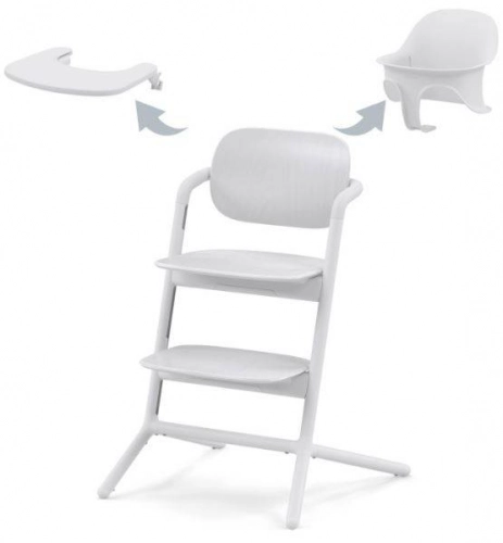 Cybex Lemo Krzesełko do Karmienia 3w1 + Komfortowa Wkładka All White