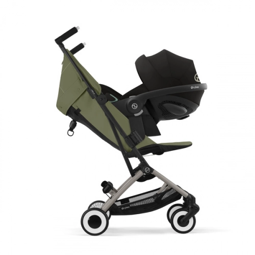 Cybex Libelle 2025 Moss Green Pastaigu rati + Cybex Aizsargbarjera