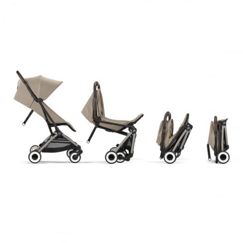 Cybex Orfeo Almond Beige/Taupe Прогулочная коляска + Спальный мешок Cybex Snogga 2