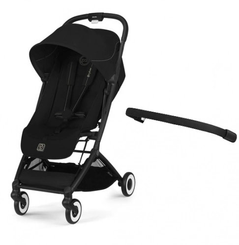 Cybex Orfeo Magic Black 2025 Pastaigu rati + Cybex aizsargbarjera