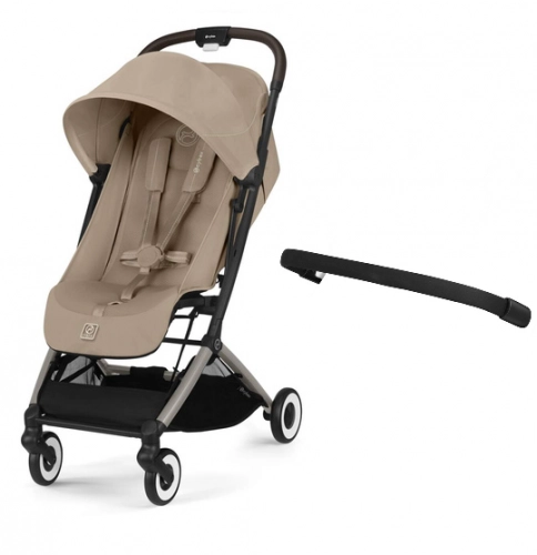 Cybex OrfeoAlmond Beige 2025 Прогулочная коляска + Cybex барьер
