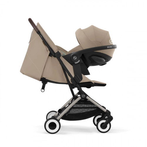 Cybex OrfeoAlmond Beige 2025 Прогулочная коляска + Cybex барьер