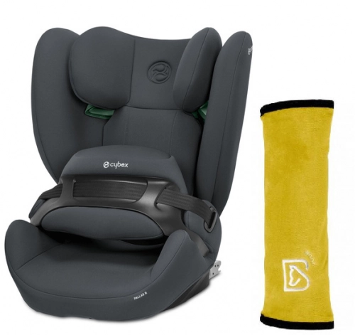 Cybex Pallas B I-Size Fotelik Samochodowy 9-50 kg Cobblestone Grey + Babysafe Nakładka Na Pas