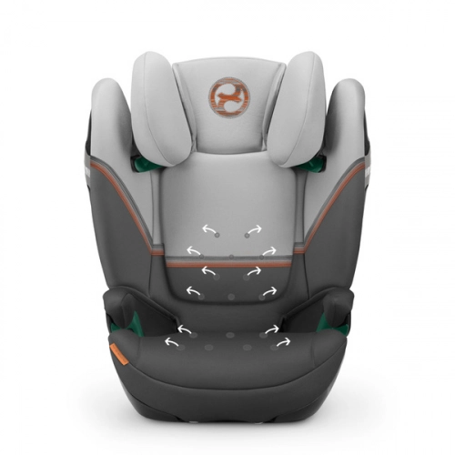 Cybex Solution S2 I-Fix Lava Grey 2023 Детское автокресло 15-50 кг + Чехол на лето