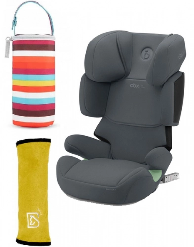 Cybex Solution X I-Fix Fotelik Samochodowy 15-50 kg Cobblestone Grey + Nakładka Na Pas + Termoopakowanie