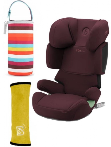 Cybex Solution X I-Fix Fotelik Samochodowy 15-50 kg Rumba Red + Nakładka Na Pas + Termoopakowanie