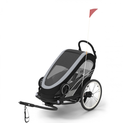 Cybex Zeno Bike All Black Sporta ratiņi Skriešanai Slēpošanai - Velo piekabe 4in1