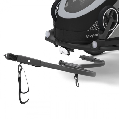 Cybex Zeno Bike All Black Sporta ratiņi Skriešanai Slēpošanai - Velo piekabe 4in1