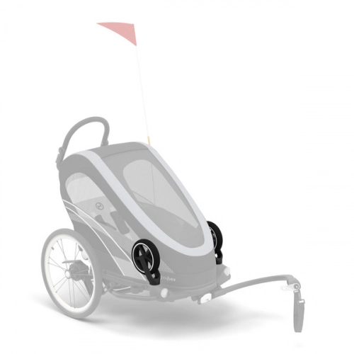 Cybex Zeno Bike All Black Sporta ratiņi Skriešanai Slēpošanai - Velo piekabe 4in1
