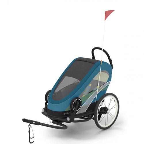 Cybex Zeno Bike Mid Turquoise Спортивная коляска для бега Лыж - Велосипедный прицеп 4in1