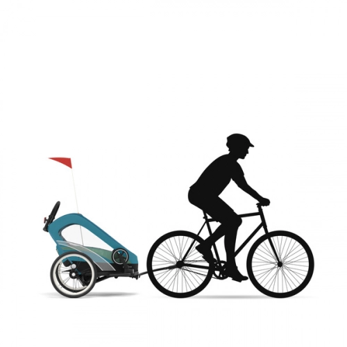 Cybex Zeno Bike Mid Turquoise Спортивная коляска для бега Лыж - Велосипедный прицеп 4in1