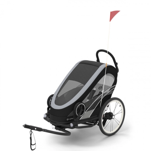 Cybex Zeno Bike All Black Sporta ratiņi Skriešanai Slēpošanai - Velo piekabe 4in1