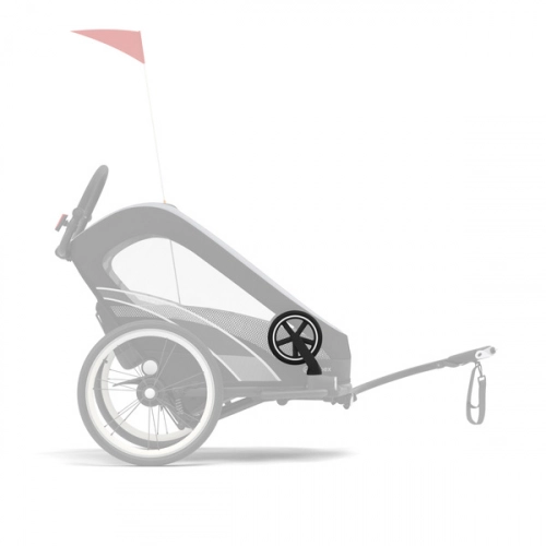 Cybex Zeno Bike All Black Sporta ratiņi Skriešanai Slēpošanai - Velo piekabe 4in1
