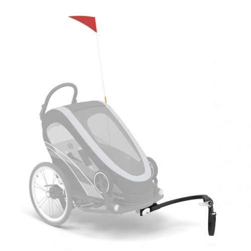 Cybex Zeno Bike All Black Sporta ratiņi Skriešanai Slēpošanai - Velo piekabe 4in1