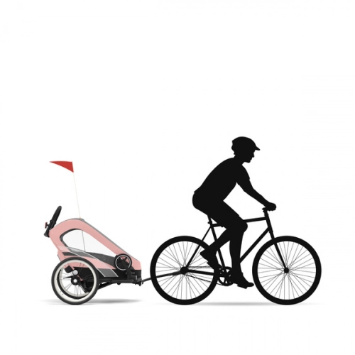 Cybex Zeno Bike Light Pink Спортивная коляска для бега Лыж - Велосипедный прицеп 4in1