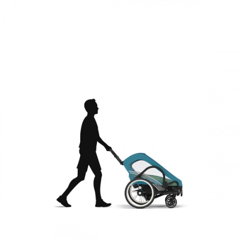 Cybex Zeno Bike Mid Turquoise Спортивная коляска для бега Лыж - Велосипедный прицеп 4in1