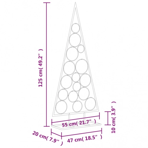 Dekoratīva Ziemassvētku Eglīte, Metāls, Melna, 125 Cm Vidaxl