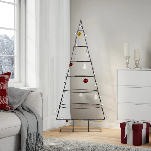 Dekoratīva Ziemassvētku Eglīte, Metāls, Melna, 150 Cm Vidaxl