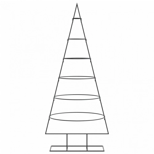 Dekoratīva Ziemassvētku Eglīte, Metāls, Melna, 150 Cm Vidaxl
