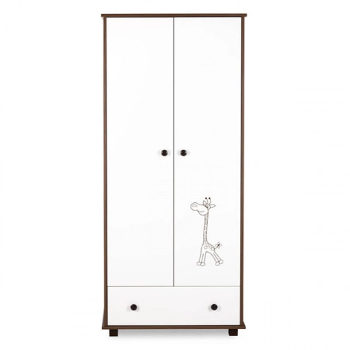 Divdurvju skapis Klups SAFARI GIRAFFE WHITE-WALNUT