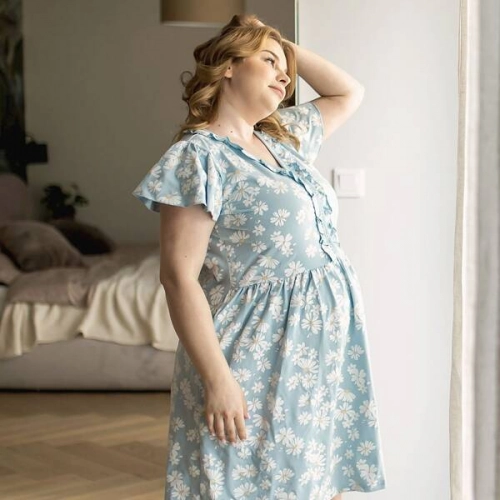 Eevi Linda Koszula Margaretki Niebieska XXL