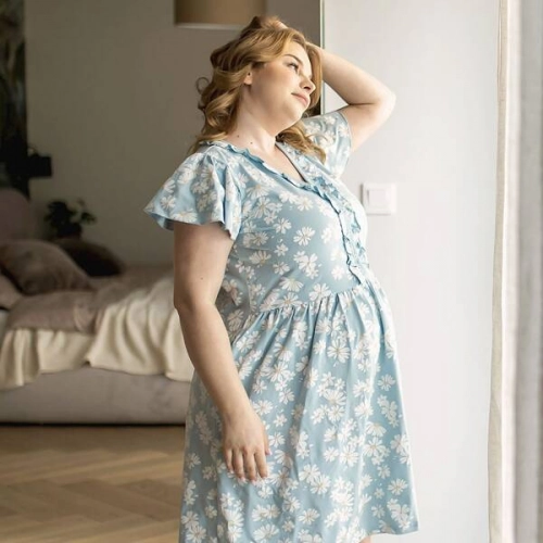 Eevi Linda Koszula Margaretki Niebieska XXL