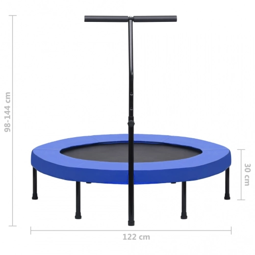 Fitnesa Batuts Ar Rokturi Un Aizsargapmali, 122 Cm Vidaxl