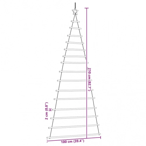 Iekarināmas Ziemassvētku Eglītes Ar Top Zvaigznēm 100X210 Cm Vidaxl