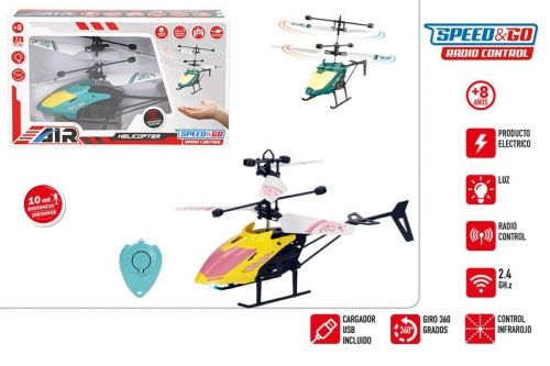 Infrasarkanais lidojošais helikopters, ar rokas vadību, ar tuvuma sensoru (uz augšu, uz leju), USB 8+ CB41850
