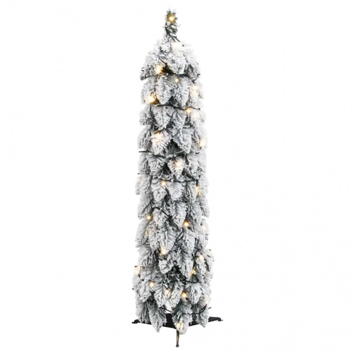 Izgaismota Mākslīgā Ziemassvētku Egle Ar 45 Led, Sniegu, 90 Cm Vidaxl