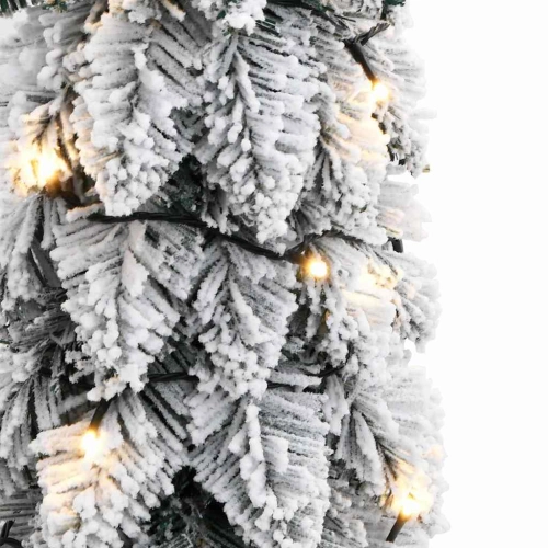 Izgaismota Mākslīgā Ziemassvētku Egle Ar 45 Led, Sniegu, 90 Cm Vidaxl