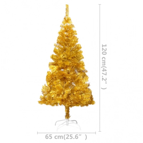 Izgaismota Mākslīgā Ziemassvētku Egle Ar Rotājumiem, 120Cm, Pet Vidaxl