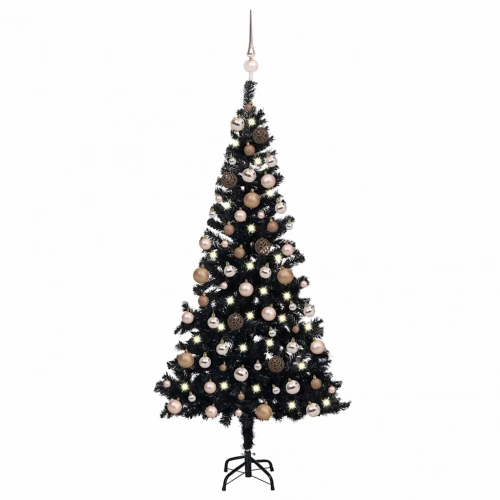 Izgaismota Mākslīgā Ziemassvētku Egle Ar Rotājumiem, 120Cm, Pvc Vidaxl