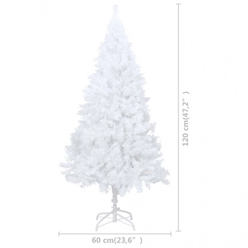 Izgaismota Mākslīgā Ziemassvētku Egle Ar Rotājumiem, 120Cm, Pvc Vidaxl
