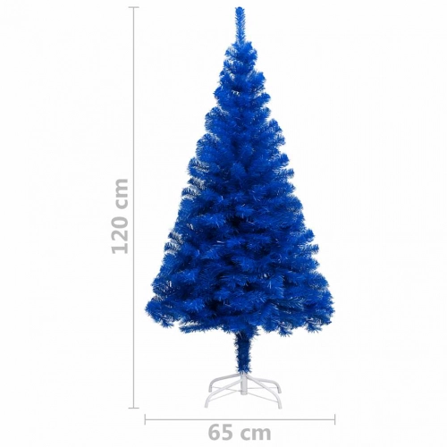 Izgaismota Mākslīgā Ziemassvētku Egle Ar Rotājumiem, 120Cm, Pvc Vidaxl