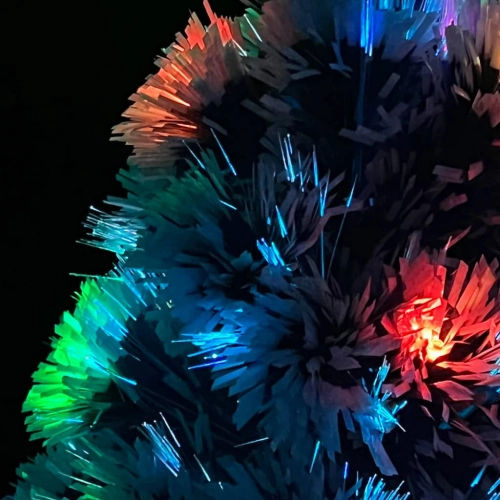Izgaismota Ziemassvētku Egle, 64 Cm, Optiskā Šķiedra Vidaxl