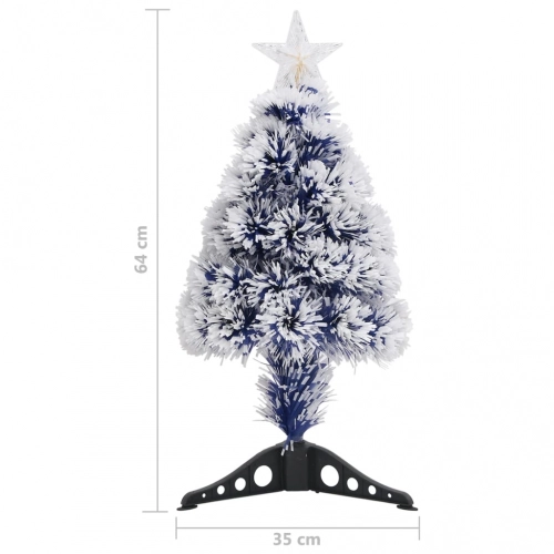 Izgaismota Ziemassvētku Egle, 64 Cm, Optiskā Šķiedra Vidaxl
